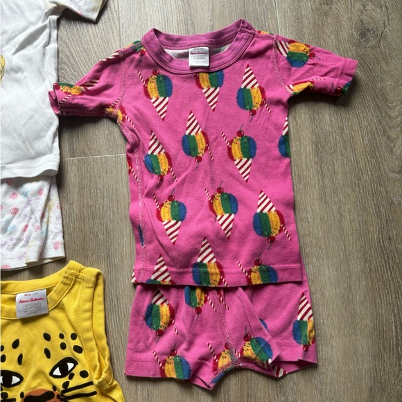 Bundle of 3 Hanna Anderson pj size 90 3T lion, Disney belle, and ice cream print - Picture 4 of 7